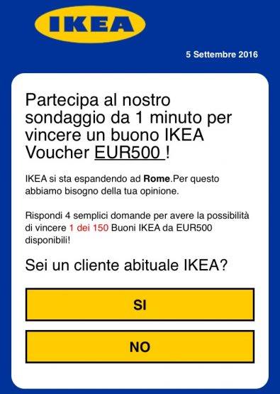 Buono Ikea da 500€ su WhatsApp? E' solo (l'ennesima) truffa