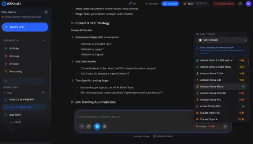 AskToAI: la piattaforma italiana che unifica oltre 100 modelli di intelligenza artificiale in un unico abbonamento