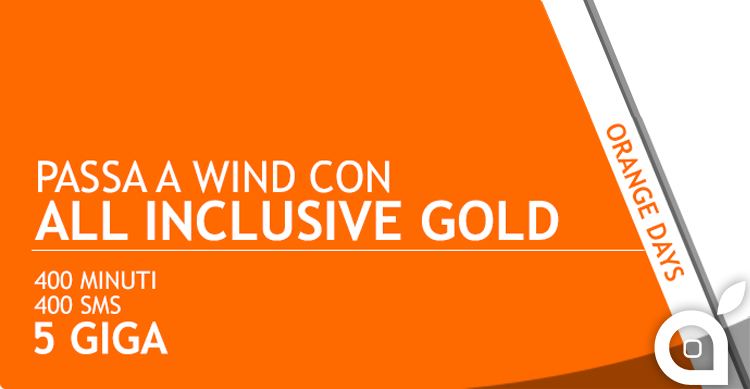 Wind All Inclusive Gold a 6€ al mese fino al 31 ottobre